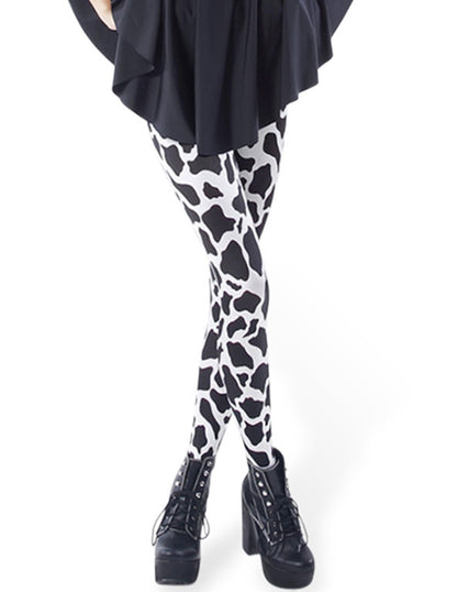 Cow Black Spot Tight Leggings