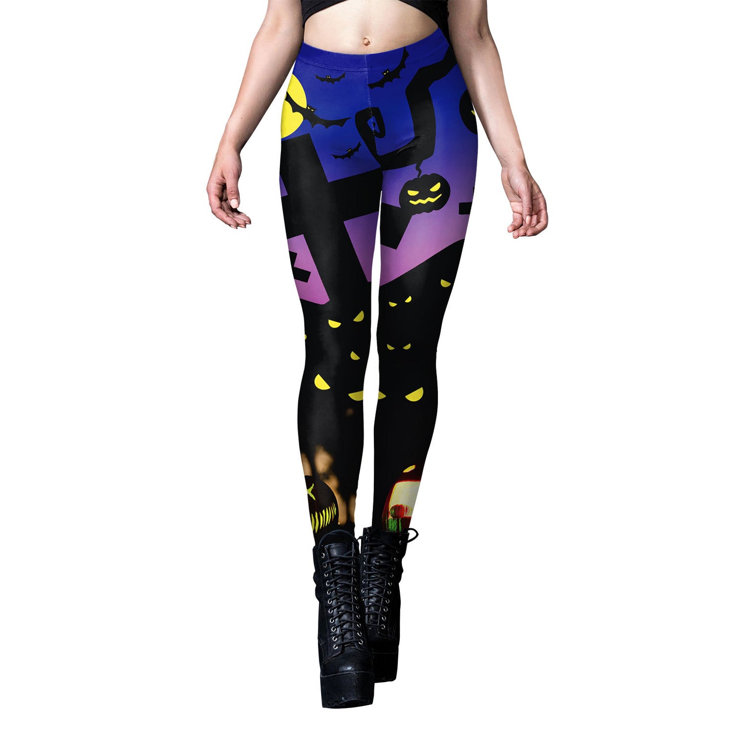 Halloween New Women's Leggings Bandage Printed Yoga Pants