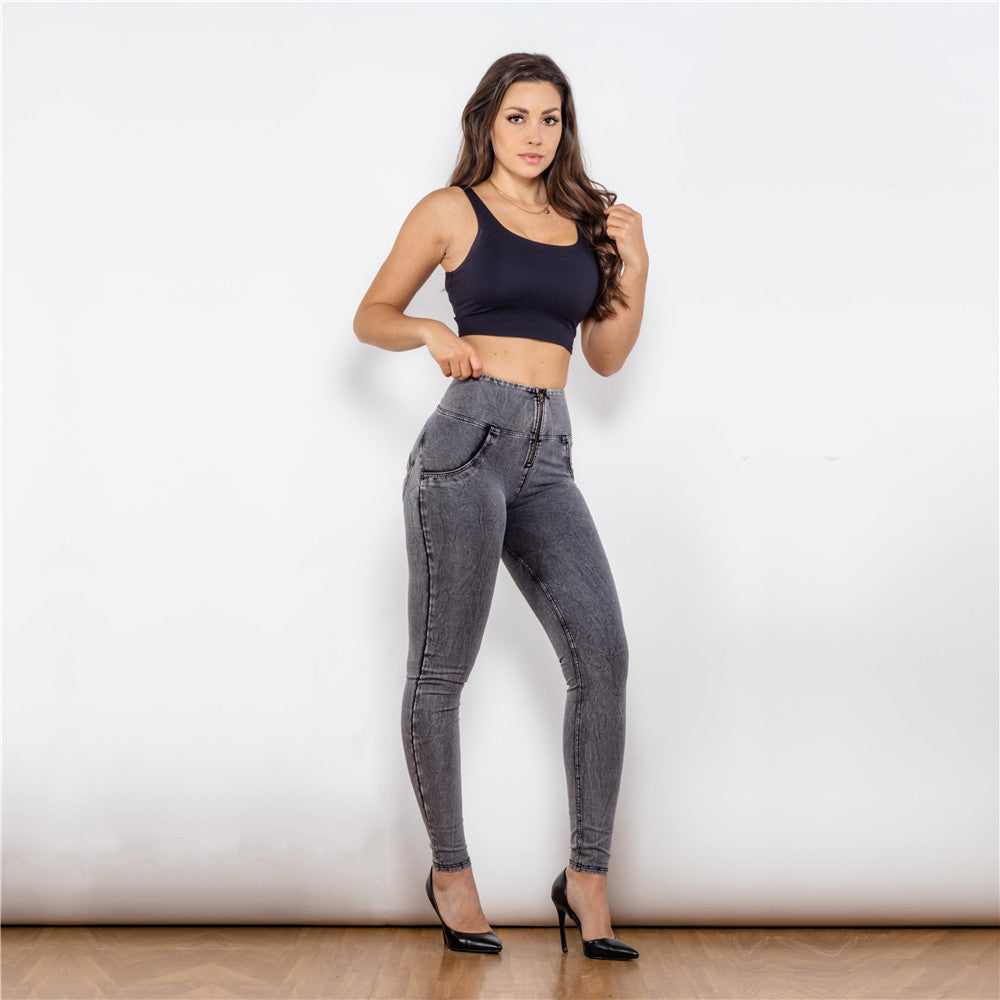 Shascullfites melody high waist gray jeggings push up