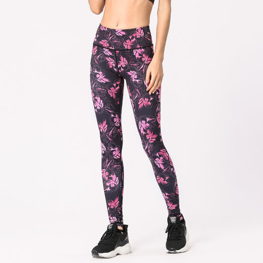 Yoga Pants, Digital Printing, Hip, High Waist, Fitness, Running, Sports Leggings