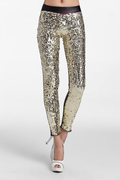 High Elastic Large Size Sequined Leggings