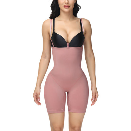 Tummy Control Panty Suspender Seamless Bodysuit