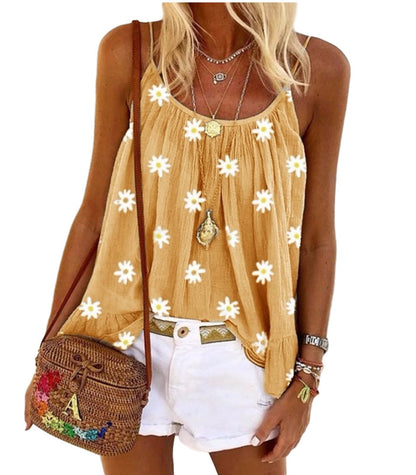 Ladies Daisy Print Camisole Top