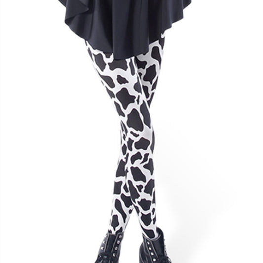 Cow Black Spot Tight Leggings