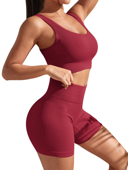 Seamless Yoga Exercise Top Tight Moisture Absorption High Waist